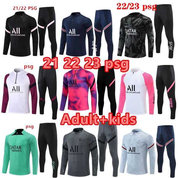 21 22 23 psgs mbappe soccer jersey tracksuit 2021 2022 2023 classic style paris training suit half pull long sleeve sergio ramos verratti ic, Black
21 22 23 psgs mbappe soccer jersey tracksuit 2021 2022 2023 classic style paris training suit half pull long sleeve sergio ramos verratti ic, Black