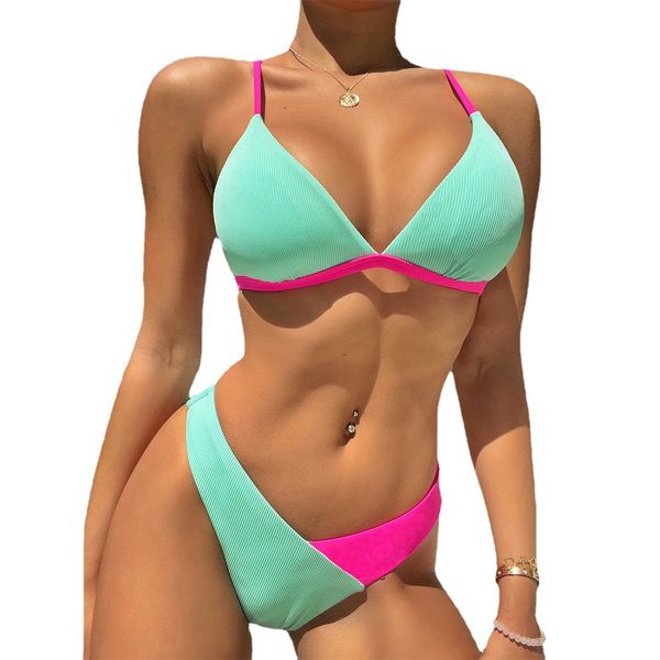 women bikini set 2023 summer new high waist push up solid swimwear female beach halter backless two pieces swimsuit, White;black
women bikini set 2023 summer new high waist push up solid swimwear female beach halter backless two pieces swimsuit, White;black