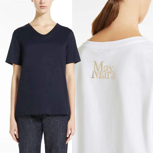 women's t-shirt women bcak gold letter printing pullovers cotton v-neck loose t-shirts 230320, White
women's t-shirt women bcak gold letter printing pullovers cotton v-neck loose t-shirts 230320, White