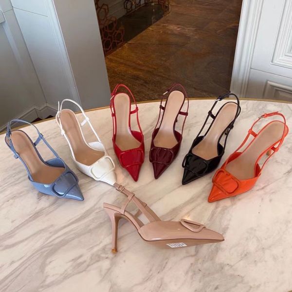 with box valentinoly''designer vt sandal sandal v signature slingback pump leather highheeled shoes summer stiletto sandals allmat, Black
with box valentinoly''designer vt sandal sandal v signature slingback pump leather highheeled shoes summer stiletto sandals allmat, Black