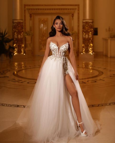 elegant a-lie prom dresses sleeveless v neck appliques sequins floor length beaded hollow side slit 3d lace train evening dress bridal gowns, Black
elegant a-lie prom dresses sleeveless v neck appliques sequins floor length beaded hollow side slit 3d lace train evening dress bridal gowns, Black