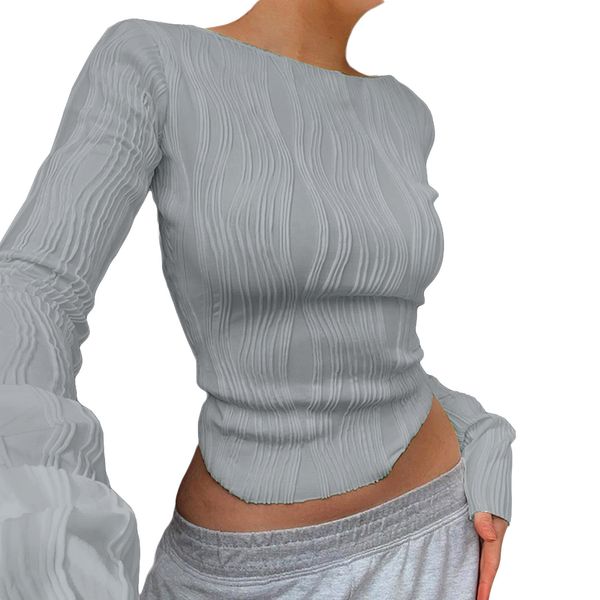 women long sleeve crop t-shirts y2k clothes 2023 autumn casual ruched white skinny black basic tee corset pulovers t shirt 10 7ocn
women long sleeve crop t-shirts y2k clothes 2023 autumn casual ruched white skinny black basic tee corset pulovers t shirt 10 7ocn