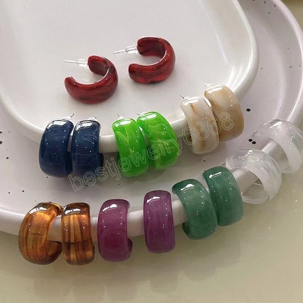 c-shaped hoop earring colorful geometric retro resin acrylic stud earrings circle dangle earrings women party jewelry gifts, Golden;silver
c-shaped hoop earring colorful geometric retro resin acrylic stud earrings circle dangle earrings women party jewelry gifts, Golden;silver