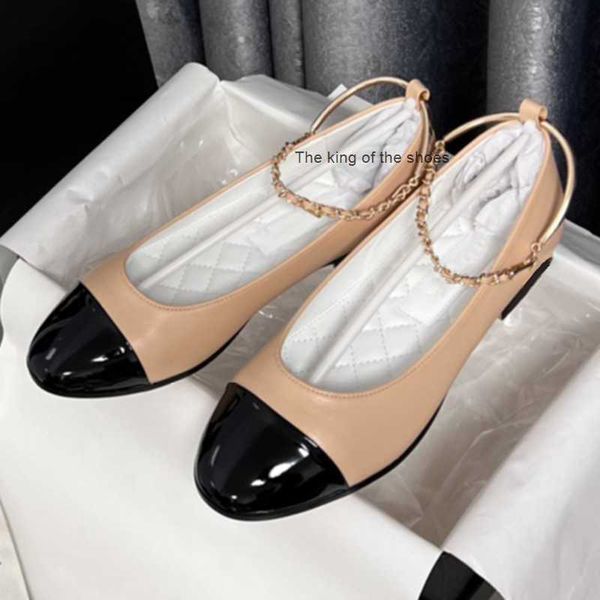 dress 2022 summer new small fragrant round head low heel ballet flat women's chain ankle strap mary jane single shoes 1209, Black
dress 2022 summer new small fragrant round head low heel ballet flat women's chain ankle strap mary jane single shoes 1209, Black