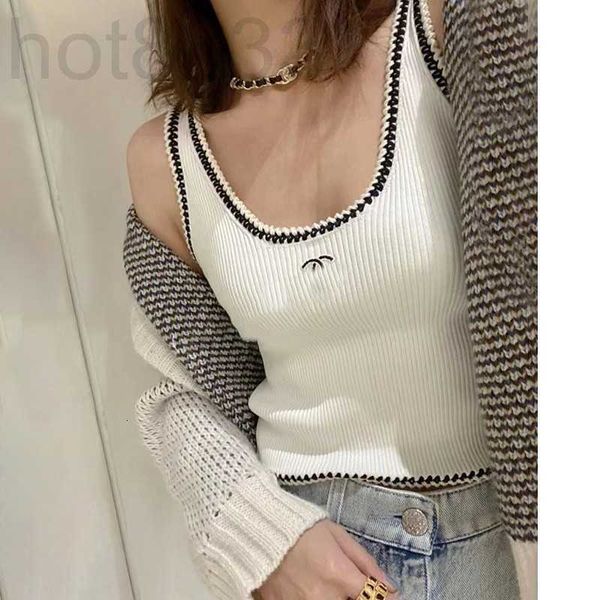 women's tanks & camis designer embroidery lace hem split knitted tank 2023 early spring black and white slim fit bottom shirt q4dh
women's tanks & camis designer embroidery lace hem split knitted tank 2023 early spring black and white slim fit bottom shirt q4dh