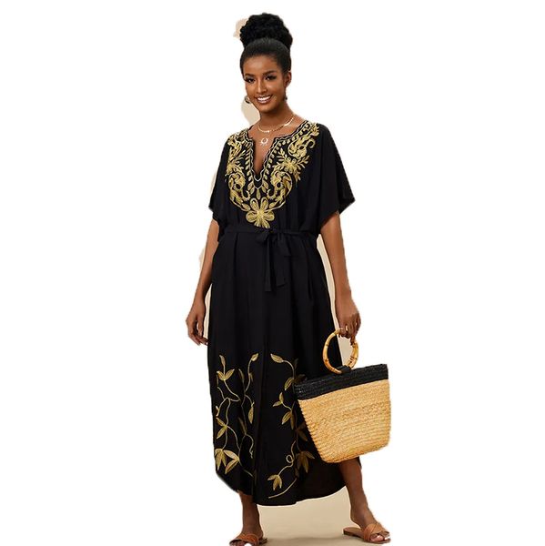 2023 bohemian tie dye striped bikini cover-ups long tunic kaftan dress women plus size beach wear swim suit cover up, White;black
2023 bohemian tie dye striped bikini cover-ups long tunic kaftan dress women plus size beach wear swim suit cover up, White;black