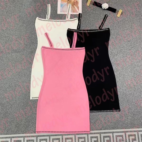 women dress summer sling dress diamond letter elastic knitted skirts slim pencil dresses, Black
women dress summer sling dress diamond letter elastic knitted skirts slim pencil dresses, Black