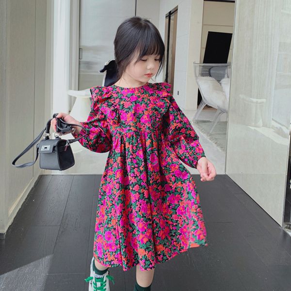 girl's dresses girls dresses spring autumn flower long-sleeved princess dress pleated edge stitching pastoral style children's clo, Red;yellow
girl's dresses girls dresses spring autumn flower long-sleeved princess dress pleated edge stitching pastoral style children's clo, Red;yellow