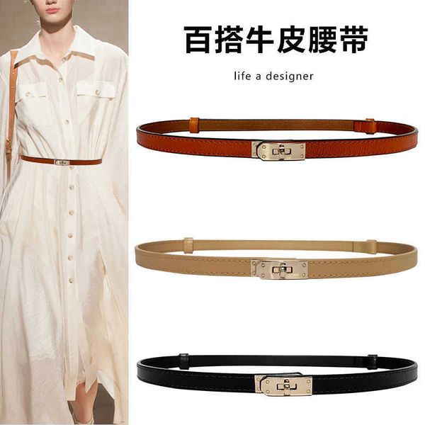 h family kelly belt women's genuine leather 100 pair dress with waist closure decoration suit pants simple thin, Silver
h family kelly belt women's genuine leather 100 pair dress with waist closure decoration suit pants simple thin, Silver