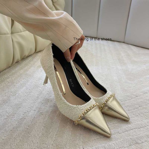 small fragrant wind pointed single lining naked high heels women's 2023 new spring and autumn french cut men's thin heels wedding, Black
small fragrant wind pointed single lining naked high heels women's 2023 new spring and autumn french cut men's thin heels wedding, Black