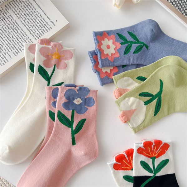 cute flower socks ladies tulip blue plant breathable color jumping playful medium cylinder sweat-absorbing elastic cotton sock, Black;white
cute flower socks ladies tulip blue plant breathable color jumping playful medium cylinder sweat-absorbing elastic cotton sock, Black;white