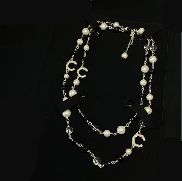 pendant necklaces classic size pearl transparent white black long sweater chain, Silver
pendant necklaces classic size pearl transparent white black long sweater chain, Silver