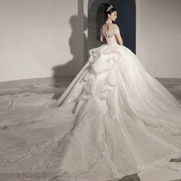 lace ball gown wedding dress 3d flowers appliques bride dresses robe de mariee bridal gowns luxurys designer beaded bridal party gowns quinc, White
lace ball gown wedding dress 3d flowers appliques bride dresses robe de mariee bridal gowns luxurys designer beaded bridal party gowns quinc, White