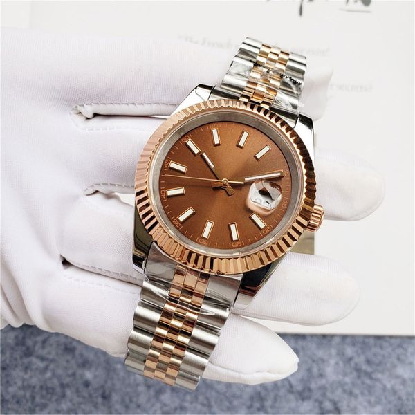 mens watch rose gold automatic mechanical movement wristwatch 41mm size stainless steel high-quality president watches original box, Slivery;brown
mens watch rose gold automatic mechanical movement wristwatch 41mm size stainless steel high-quality president watches original box, Slivery;brown