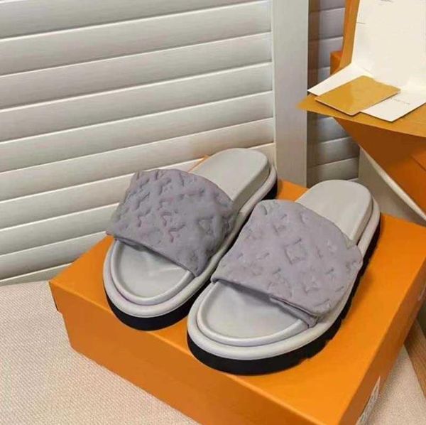 most popular 2023 designer pool pillow slippers comfort embossed mules slippers luxury women nylon summer calfskin sandals, Black
most popular 2023 designer pool pillow slippers comfort embossed mules slippers luxury women nylon summer calfskin sandals, Black