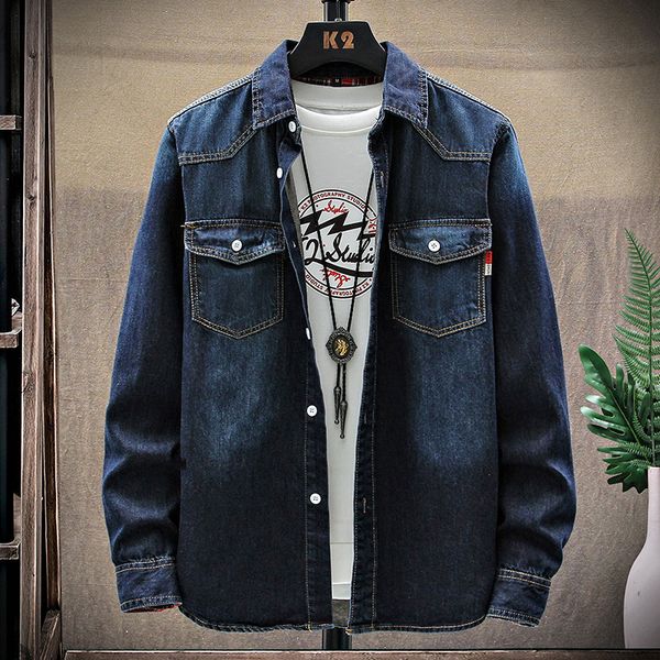 men's casual shirts spring autumn denim long sleeve shirt men's washed retro slim fit jean 100% cotton casual street cowboy shirt, White;black
men's casual shirts spring autumn denim long sleeve shirt men's washed retro slim fit jean 100% cotton casual street cowboy shirt, White;black