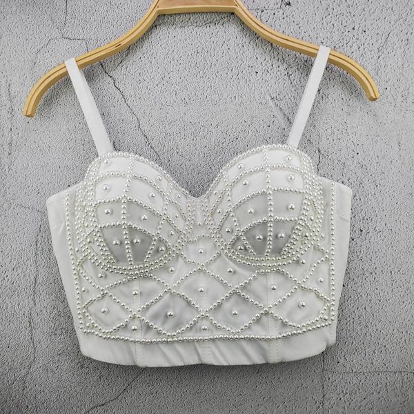 women's tanks camis summer vest pearl tank cropped fashion thin elegant camisole breast wrap streetwear 230317, White
women's tanks camis summer vest pearl tank cropped fashion thin elegant camisole breast wrap streetwear 230317, White