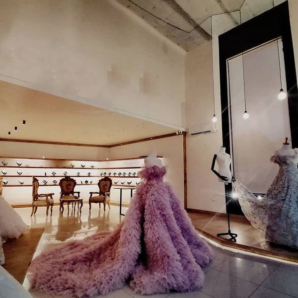 party dresses sparkle light purple wedding dress strapless sweetheart ruffle said slit long train layered puffy tulle formal evening gowns 2, White;black
party dresses sparkle light purple wedding dress strapless sweetheart ruffle said slit long train layered puffy tulle formal evening gowns 2, White;black