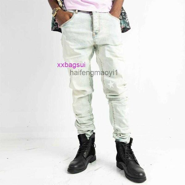 designer jeans for mens 20ss new off star badge wash fade light blue make old slim jeans men autumn winter
designer jeans for mens 20ss new off star badge wash fade light blue make old slim jeans men autumn winter