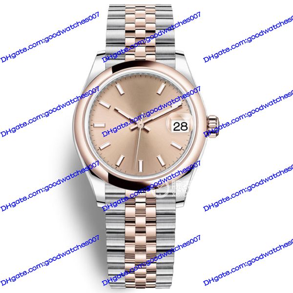 selling women's watch asia eta 2813 automatic watch 278241 31mm pink dial 18k rose gold stainless steel strap folding buckle 278271 278, Slivery;brown
selling women's watch asia eta 2813 automatic watch 278241 31mm pink dial 18k rose gold stainless steel strap folding buckle 278271 278, Slivery;brown