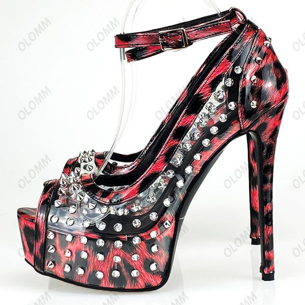 olomm fashion women summer pumps studded stiletto heels peep toe pretty leopard night club shoes ladies plus us size 5-20, Black
olomm fashion women summer pumps studded stiletto heels peep toe pretty leopard night club shoes ladies plus us size 5-20, Black