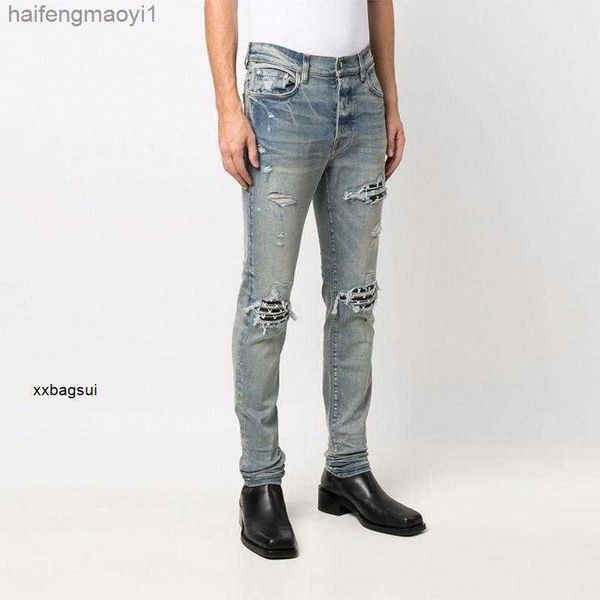 distressed amirs amiris designer jeans blue european and american fashion brand light high street mx1 patchwork jeans men's slim fit fa
distressed amirs amiris designer jeans blue european and american fashion brand light high street mx1 patchwork jeans men's slim fit fa
