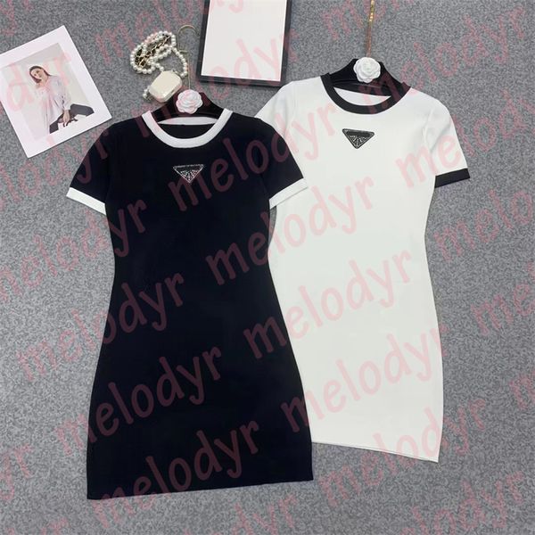 women short sleeve dress high elastic knitted skirt fashion brand slim round neck a line dress, Black
women short sleeve dress high elastic knitted skirt fashion brand slim round neck a line dress, Black