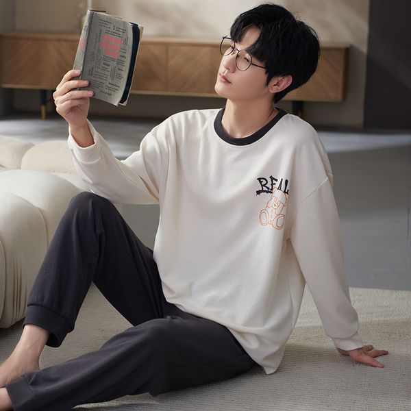 men's sleepwear spring autumn l-3xl knitted cotton simple men's pyjamas suits pajamas set casual male sleepwear pyjamas night pija, Black;brown
men's sleepwear spring autumn l-3xl knitted cotton simple men's pyjamas suits pajamas set casual male sleepwear pyjamas night pija, Black;brown