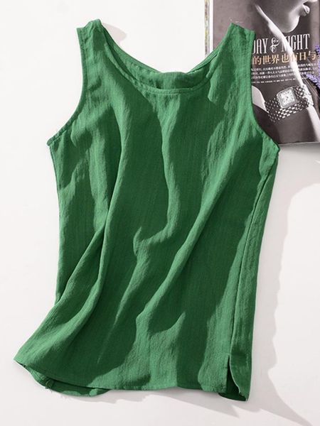 women's tanks cami's blouses cotton and linen sleeveless shirt female o neck summer solid green tunic blouse basic women 230317, White
women's tanks cami's blouses cotton and linen sleeveless shirt female o neck summer solid green tunic blouse basic women 230317, White
