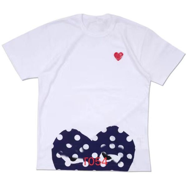 men's t-shirts fashion mens play t shirt designer red heart commes casual women, White;black
men's t-shirts fashion mens play t shirt designer red heart commes casual women, White;black