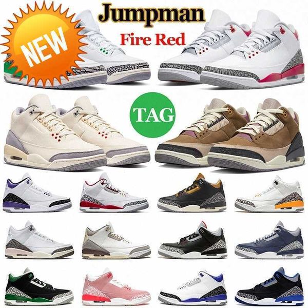 5a jumpman 3 basketball shoes mens womens 3s fire red lucky green wizards dark iris cool grey unc black cement sports trainers sports sneake
