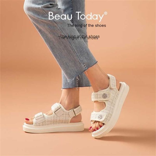 slippersbeautoday platform sandals women lattice round toe hook loop plaid cloth summer casual ladies outdoor shoes handmade 38161 220530, Black
slippersbeautoday platform sandals women lattice round toe hook loop plaid cloth summer casual ladies outdoor shoes handmade 38161 220530, Black