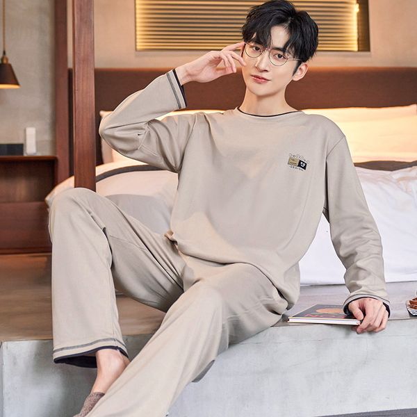 men's sleepwear suo chao men's pajamas comfortable long-sleeved trousers round neck loose casual suit home wear 230320, Black;brown
men's sleepwear suo chao men's pajamas comfortable long-sleeved trousers round neck loose casual suit home wear 230320, Black;brown