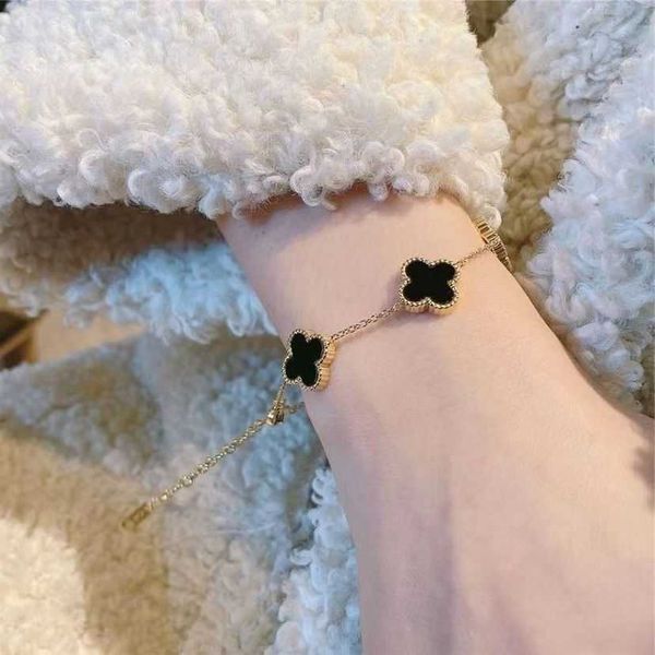 designers jewelry clover bracelets and korean fashion four leaf grass five flower bracelet female lucky peacock white fritillaria 18k rose g, Black
designers jewelry clover bracelets and korean fashion four leaf grass five flower bracelet female lucky peacock white fritillaria 18k rose g, Black