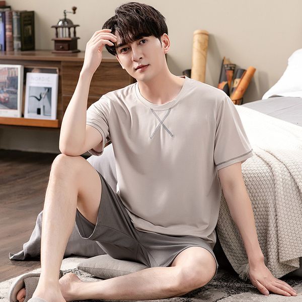 men's sleepwear summer men pajamas short sleeve male pajama set men modal cotton pajamas for men sleepwear suit homewear big yards 4xl, Black;brown
men's sleepwear summer men pajamas short sleeve male pajama set men modal cotton pajamas for men sleepwear suit homewear big yards 4xl, Black;brown