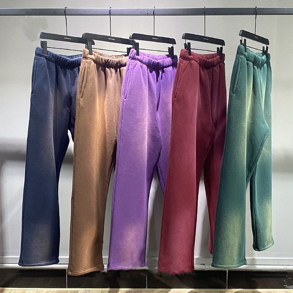 men's pants autumn winter thick fleece sweatpants man straight elastic waist bleached loose oversize casual retro pants 230320, Black
men's pants autumn winter thick fleece sweatpants man straight elastic waist bleached loose oversize casual retro pants 230320, Black