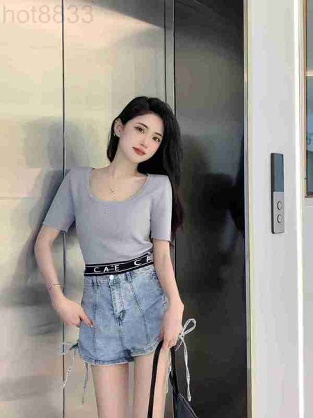women's knits & tees designer u neck open back knitted short sleeve t-shirt 2023 summer new slim fit versatile design umbilical g4q5, White
women's knits & tees designer u neck open back knitted short sleeve t-shirt 2023 summer new slim fit versatile design umbilical g4q5, White