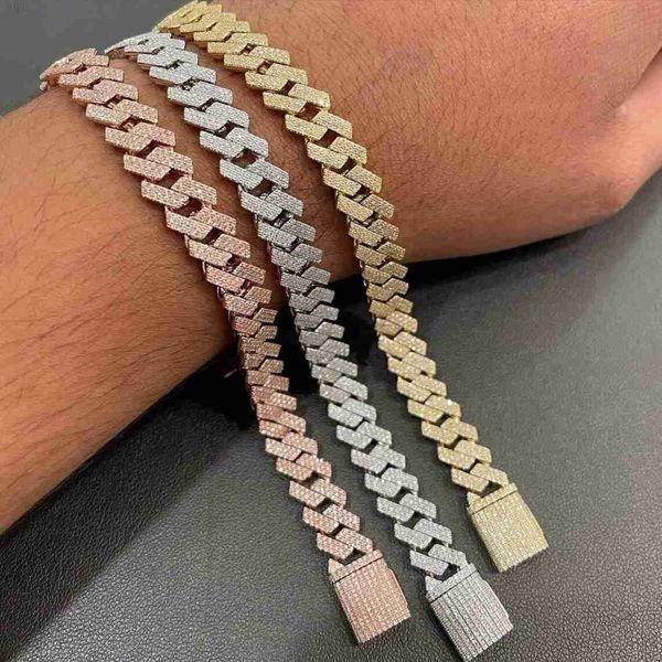 7.5 inch 12mm micro prong iced vvs moissanite diamond bracelet sterling silver cuban link luxury bling diamond bracelets for men
7.5 inch 12mm micro prong iced vvs moissanite diamond bracelet sterling silver cuban link luxury bling diamond bracelets for men