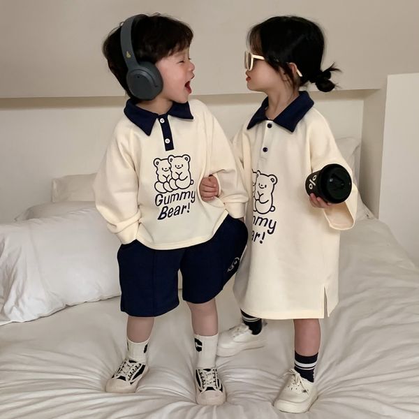 clothing sets 2023 brother sister costumes boys fashion pullover turn down collar solid shorts girls cartoon cute dress bear dresses 230317, White
clothing sets 2023 brother sister costumes boys fashion pullover turn down collar solid shorts girls cartoon cute dress bear dresses 230317, White