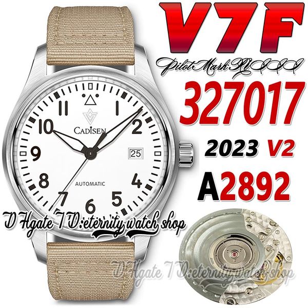 v7f v2 v7327017 a2892 automatic mechanical mens watch white dial number markers stainless steel case beige leather strap 2023 super edition, Slivery;brown
v7f v2 v7327017 a2892 automatic mechanical mens watch white dial number markers stainless steel case beige leather strap 2023 super edition, Slivery;brown
