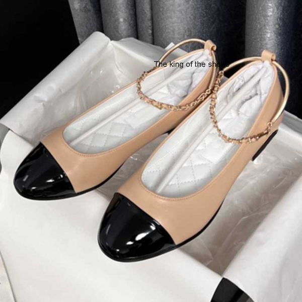 dress 2022 summer new small fragrant round head low heel ballet flat women's chain ankle strap mary jane single shoes 1209, Black
dress 2022 summer new small fragrant round head low heel ballet flat women's chain ankle strap mary jane single shoes 1209, Black