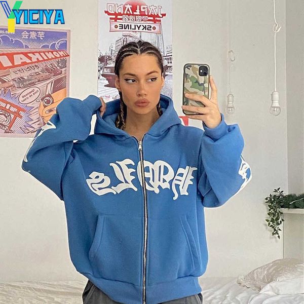yiciya snowflake print zip letter loose comfortable sweatshirt women's gothpunk hoody jacket long sleeves oversized y2k jackets, Black
yiciya snowflake print zip letter loose comfortable sweatshirt women's gothpunk hoody jacket long sleeves oversized y2k jackets, Black