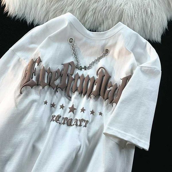 men's t-shirts vintage american street hair bubble necklace t-shirt men's short sleeve loose fashion hiphop half sleeve fashion, White;black
men's t-shirts vintage american street hair bubble necklace t-shirt men's short sleeve loose fashion hiphop half sleeve fashion, White;black