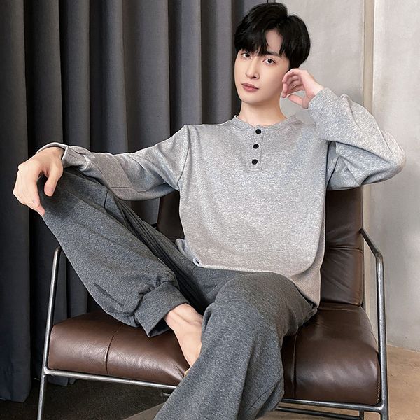 men's sleepwear men's pajamas set spring autumn leisure elastic waist men sleepwear set cotton men's long sleeve nightwear lo, Black;brown
men's sleepwear men's pajamas set spring autumn leisure elastic waist men sleepwear set cotton men's long sleeve nightwear lo, Black;brown