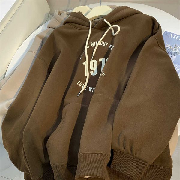 women's hoodies lamb plush thickened letter print hooded sweater women's milk tea loose lazy wind warm coat, Black
women's hoodies lamb plush thickened letter print hooded sweater women's milk tea loose lazy wind warm coat, Black