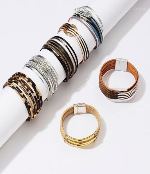 2021 fashion leopard leather bracelets for women bracelets bangles multilayer geometric magnetic buckle wrap bracelet jewelry14325742, Golden;silver
2021 fashion leopard leather bracelets for women bracelets bangles multilayer geometric magnetic buckle wrap bracelet jewelry14325742, Golden;silver