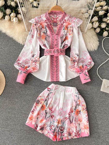 womens two piece pants spring summer holiday pink flower suit women long lantern sleeve v neck shirt belt floral print shorts set 230320, White
womens two piece pants spring summer holiday pink flower suit women long lantern sleeve v neck shirt belt floral print shorts set 230320, White