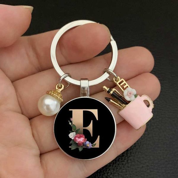 key rings new charm enamel pen holder teacher's day gift keychain simple black a-z letter pattern glass cabochon keychain pearl keychai, Slivery;golden
key rings new charm enamel pen holder teacher's day gift keychain simple black a-z letter pattern glass cabochon keychain pearl keychai, Slivery;golden