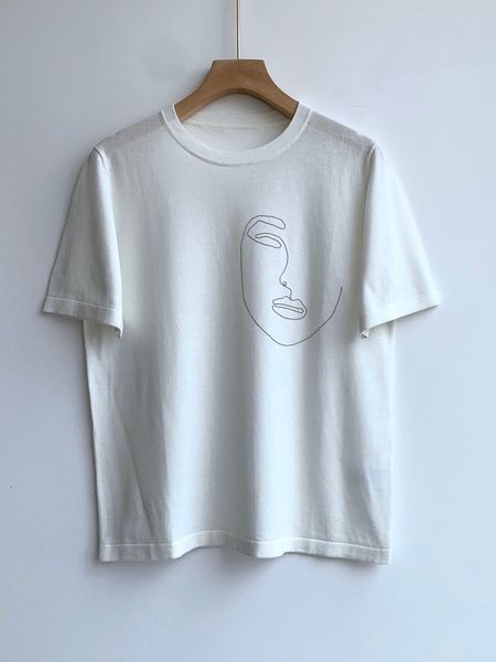 women's t-shirt lady casual solid color knit face contour beaded t-shirt summer fashion women's simple o-neck short-sleeved 230320, White
women's t-shirt lady casual solid color knit face contour beaded t-shirt summer fashion women's simple o-neck short-sleeved 230320, White