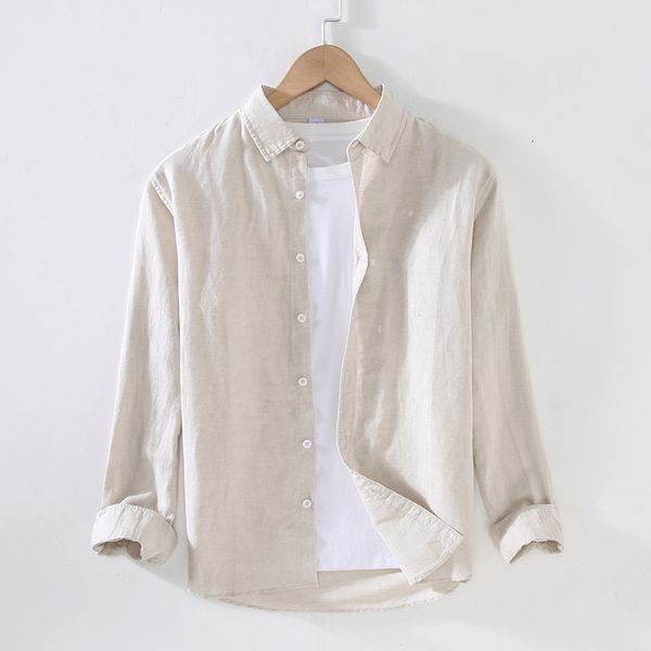 men's casual shirts designer long-sleeved casual linen brand shirts for men fashion solid 10 colors clothing camisa masculina chemise, White;black
men's casual shirts designer long-sleeved casual linen brand shirts for men fashion solid 10 colors clothing camisa masculina chemise, White;black
